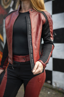 FRONT ZIP UNDONE FIONA RED 3